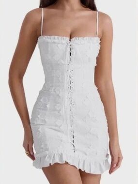 House of CB | Dresses | House Of Cb Odessa White Embroidered Mini Dress  Nwot | Poshmark